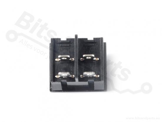 Rocker switch snap-in on/off double SPST black